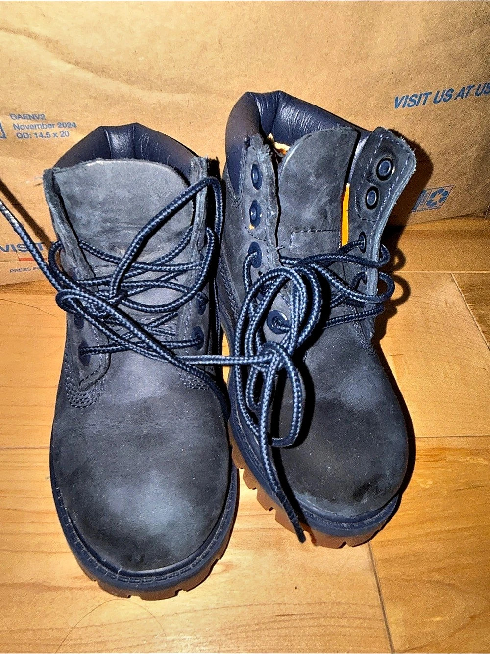 Timberland Toddler's 6-Inch Premium Waterproof Boots Blue US 9.5